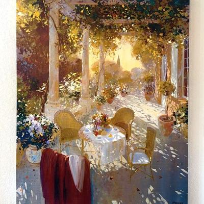 Laurent Parcelier Signed Painting On Canvas