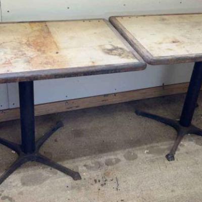 Wooden Tables w/ Metal Base