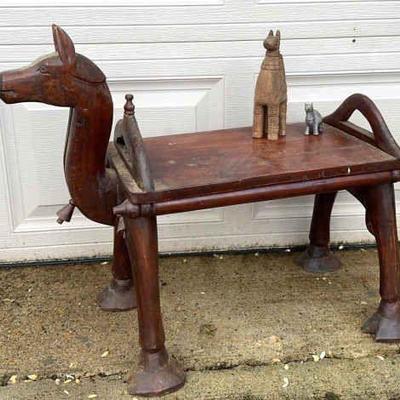 Wooden Camel Bench