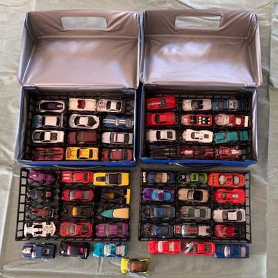 Hot Wheels Collection w/ 2 Storage Cases 57pcs