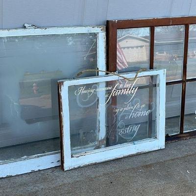 Trio Of Vintage Windows