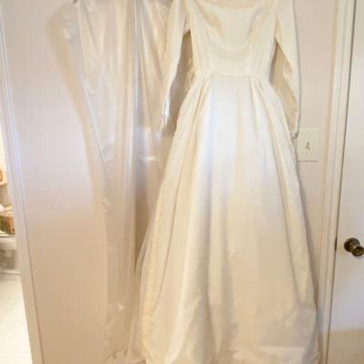 vintage satin wedding dress