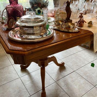 keller oak dining room table another view