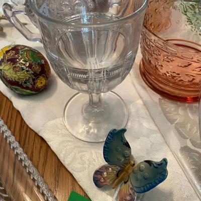 antique goblet nova scotia ribbon and star
