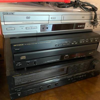 electronics sony dvd, optimus receiver and cd player