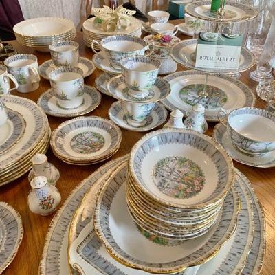 royal albert silver birch china set