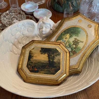 gold tone mini plaques made in italy