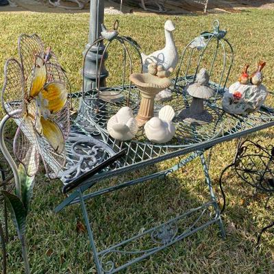 decorative outdoor items and tables