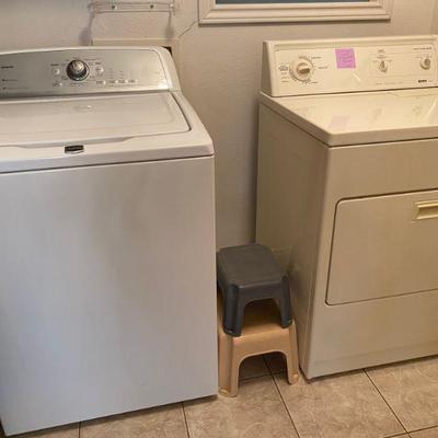 Maytag Bravos washer, model MVWX500XW1 and Kenmore dryer, 80 series, heavy duty super capacity