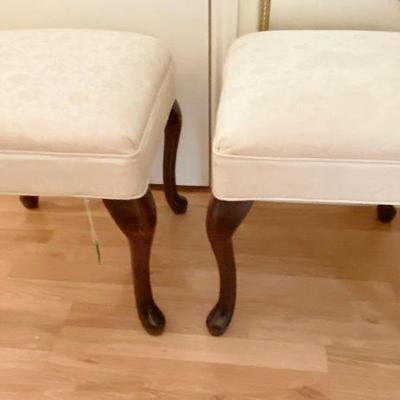two fabric stools in excellent condition