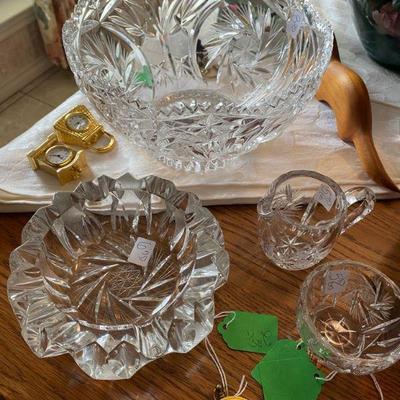 crystal bowls and cups