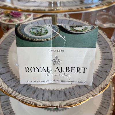 royal albert tiered serving piece