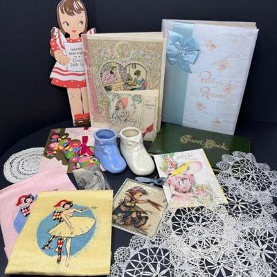 Vintage Ephemera & Heirlooms: Baby Memories, Cards, Lace, & More!	
