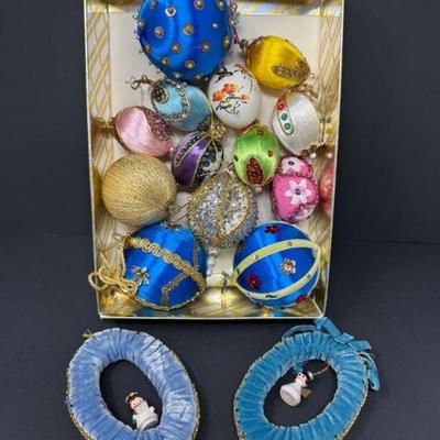 Vintage 1966 Easter & Christmas Ornaments	