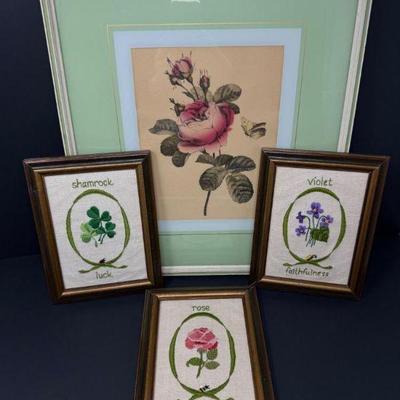 A Charming Rose Print + Embroidered Trio: Luck, Love, & Faithfulness	