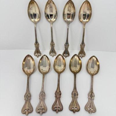 Vintage Towle "Old Colonial" Fluted Sterling Silver Teaspoon Pat. 1895	