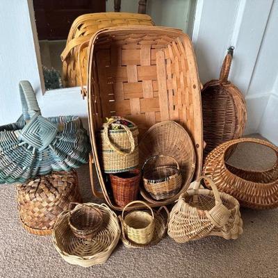 Vintage Buttocks Baskets, Longaberger, Leaf Shape Basket, & More!	