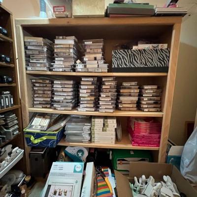 Stamps/Stamp Sets, Dies, and more. Solid Wood Shelf
