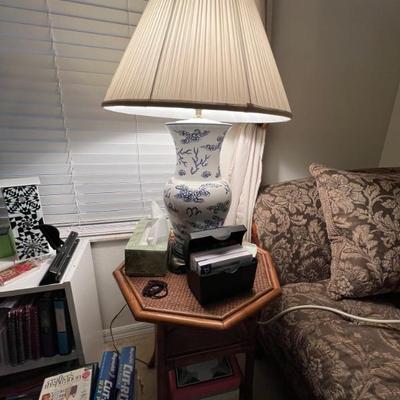 Side Table and Lamp
