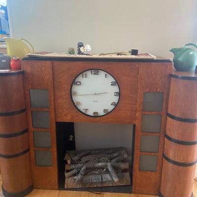 Art deco faux fireplace