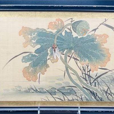 Lot 020   
Vintage Framed Japanese Painting on Silk