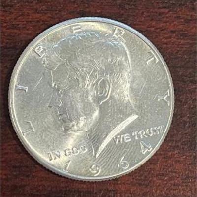 Lot 025   
90% Silver 1964 JFK Half Dollar