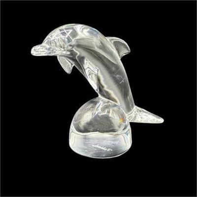 3 Bid(s)
Vintage Hadeland Norway Crystal Dolphin Figurine/Paperweight