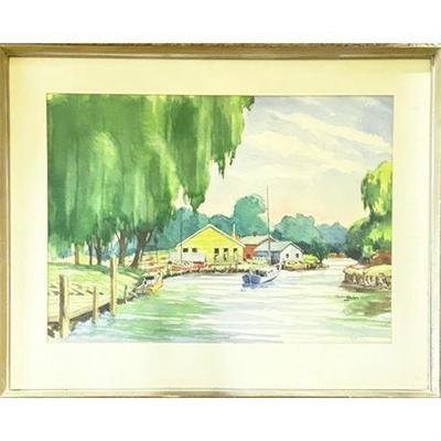 Lot 206 
Clyde Horton (1908-1998) Signed Watercolor 1960