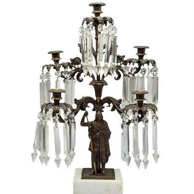 Lot 219   
Antique Brass Gilt Girandole Candelabra