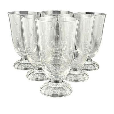 Lot 151   
Fostoria "National" Etched Crystal Glass Wine Clarets (5ct)