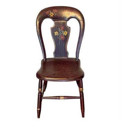 Lot 190 
Mid 19th C Ballon Back Style Chair, Eastern Pennsylvania Origin