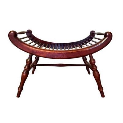 Lot 192   
Regency Style Saddle Seat Bench Stool