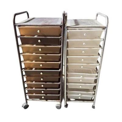 Lot 308   
Set Of Two Rolling Storage Carts