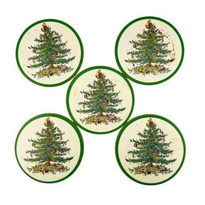 Lot 121   )
Spode Christmas Tree Round Coasters