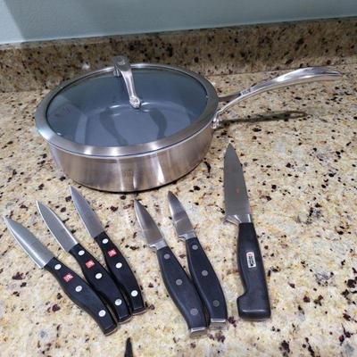 Zwilling Henckels Germany Fryer Pan & Cutlery