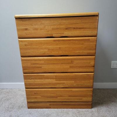 Five Drawer Wood Dresser