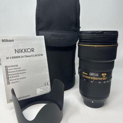 Nikon AFS Nikkor 24-70mm f:28E ED VR Camera Lens $2K 