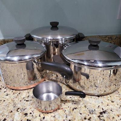 Revere Ware Lidded Pots & Pans