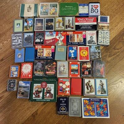 Bin of Mostly Sealed Decks of Playing Cards