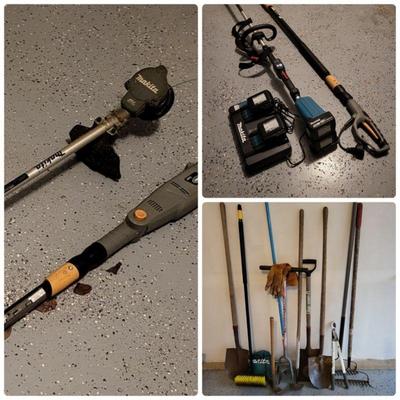 Makita Weed Eater With Charger, Scotts Hedge Trimmer & Garden Tools