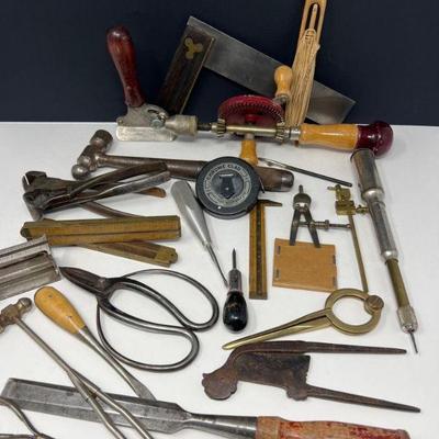 Antique Small Hand Tools and Drafting Tools