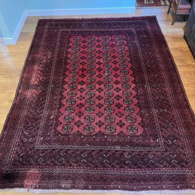 Large Bokhara Style Handknotted Antique Area Rug