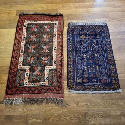 Two Persian or Afghan Balouch Hand Crafted Rugs