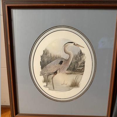 Lillian Evans local artist limited edition "Great Blue Heron"