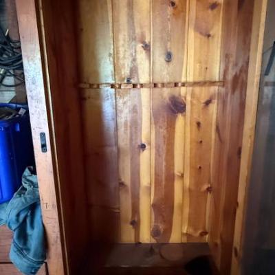 Vintage wood gun closet