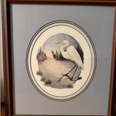 Lillian Evans local artist limited edition "Great Egret"