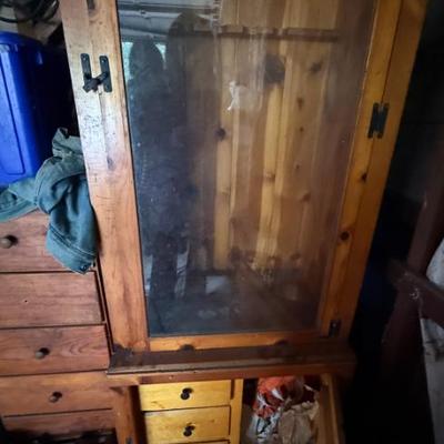 Vintage wood gun closet