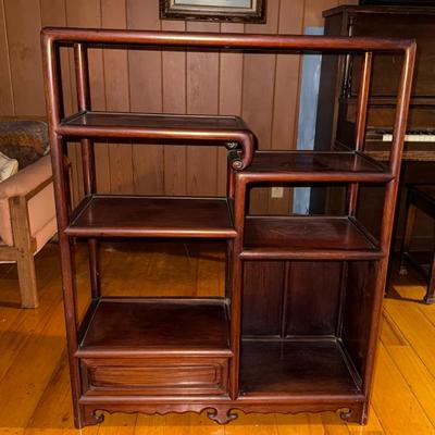 Vintage Japanese rosewood display cabinet