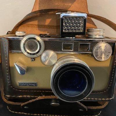 Vintage Argus 35mm Camera w/ Flash, 50mm f/3.5 Lens, Untested