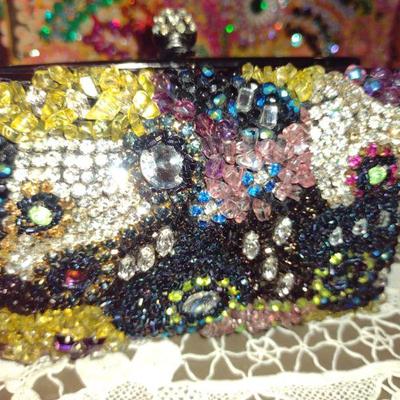 MOUNA JEWELED ENCRUSTED EVENING CLUTCH
